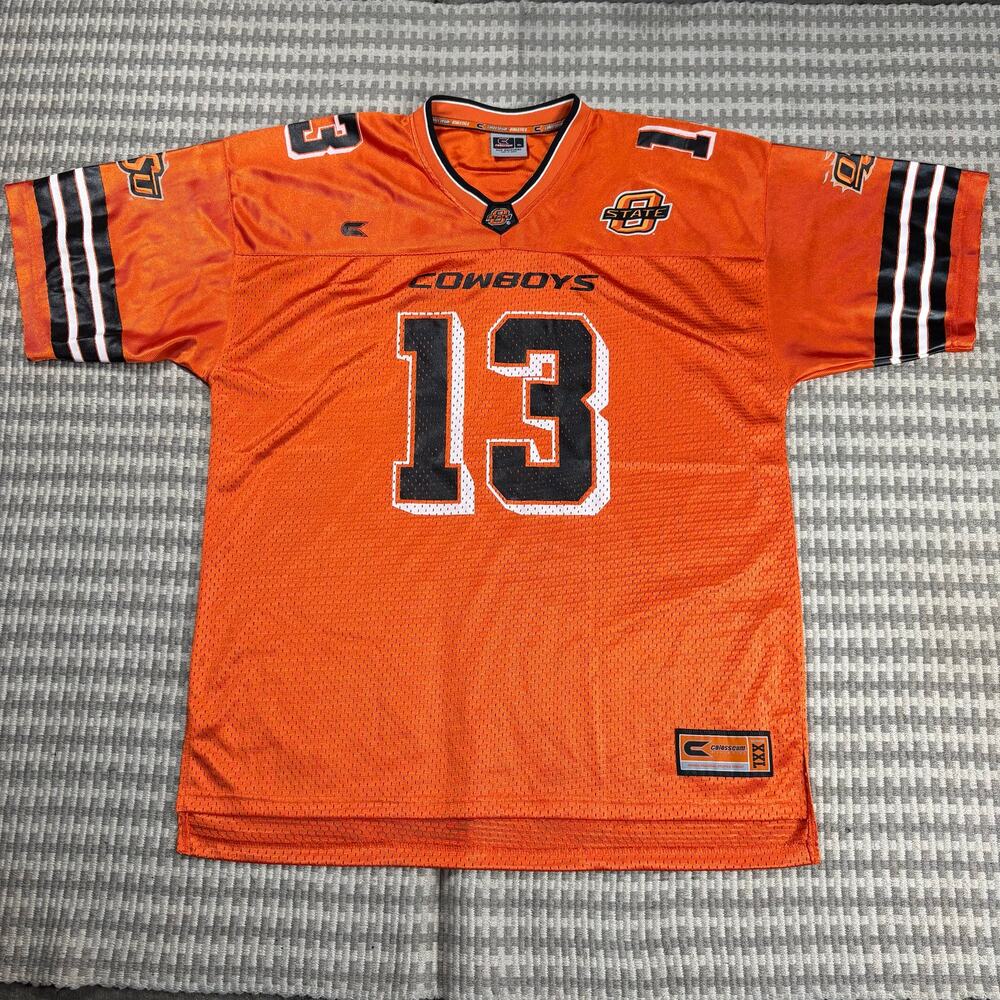 Vintage Colosseum Oklahoma State Cowboys‎ #13 Orange Football Jersey XL